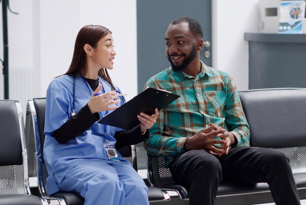 CurePoint Cancer Center’s expert medical team collaborating on a digital tablet to plan personalized cancer treatment.