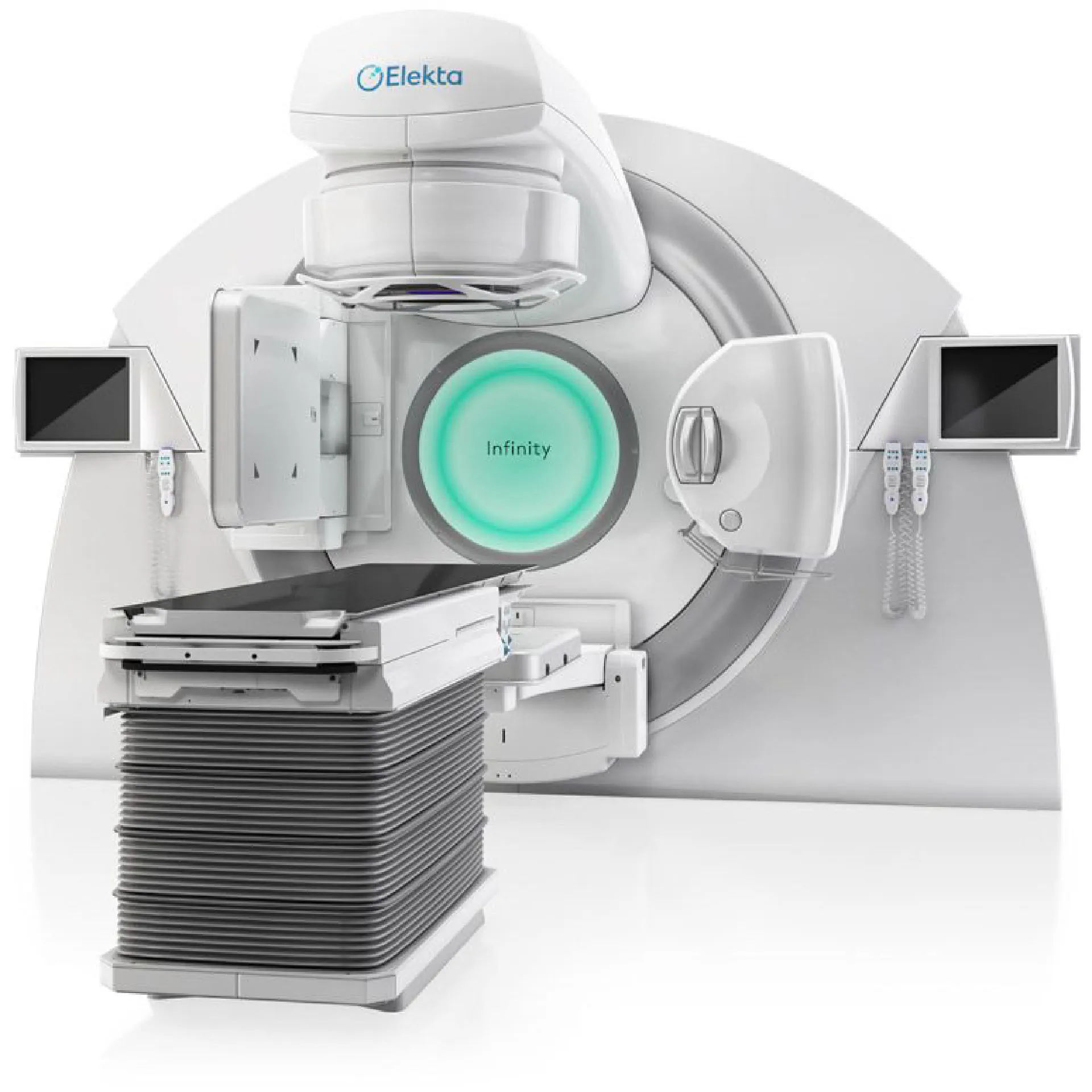 Elekta Infinity radiation therapy machine used at CurePoint Cancer Center for advanced and precise cancer treatment.